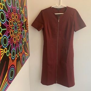 NEW Lafayette 148 New York Zip Front Dress Sz 4